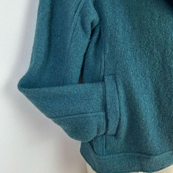 TAHARI Forest Green Wool Blend Sweater Jacket Size Small - Picture 3 of 9